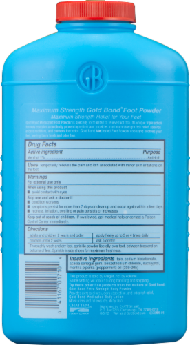 Gold Bond Medicated Maximum Strength Foot Powder Perspective: back