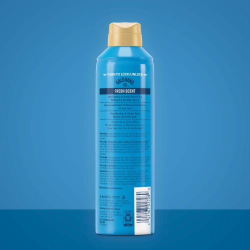 Gold Bond® No Mess Talc-Free Foot Powder Spray Fresh Scent Perspective: back
