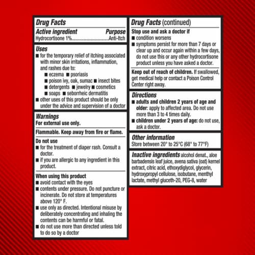 Cortizone 10® Maximum Strength Itch Relief Cooling Spray with Hydrocortisone 1% and Soothing Aloe Perspective: back