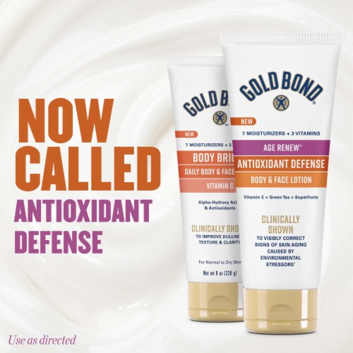 Gold Bond® Age Renew Antioxidant Defense Body & Face Lotion Brightens, Smooths & Evens Skin Tone Perspective: back