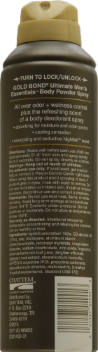 Gold Bond Ultimate Men's Essentials Body Powder Spray Nightfall Scent Perspective: back