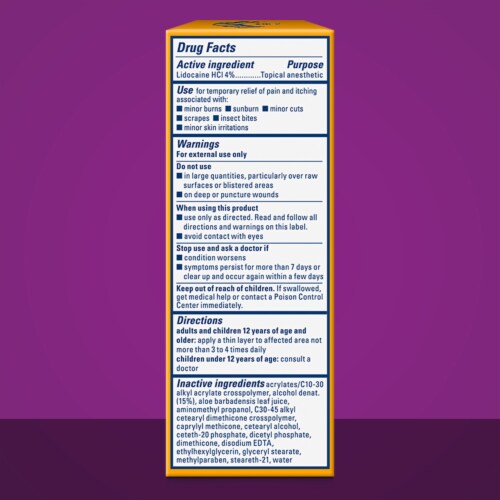Gold Bond® Medicated Maximum Strength Pain & Itch Relief Cream With Lidocaine Perspective: back