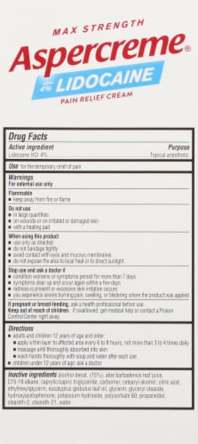 Aspercreme® Max Strength Lidocaine Pain Relief Cream Perspective: back