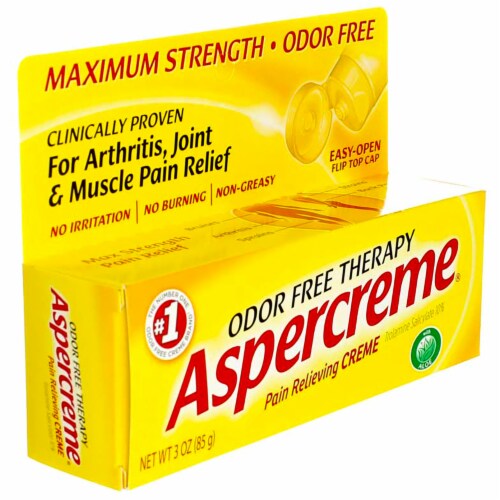 Aspercreme Odor Free Therapy Pain Relieving Creme with Aloe Perspective: back