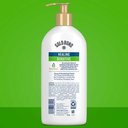 Gold Bond Healing Sensitive Daily Body & Face Lotion for Dry Sensitive Skin Perspective: back
