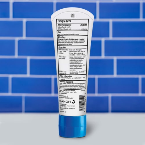 ACT Kids Fluoride Wild Watermelon Toothpaste Perspective: back
