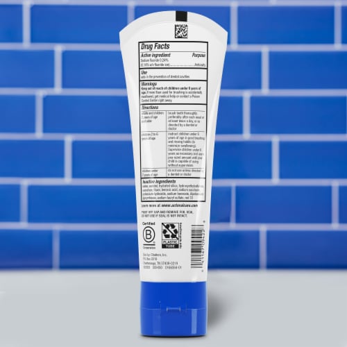 ACT Kids Anticavity Fluoride Bubble Gum Blowout Toothpaste Perspective: back