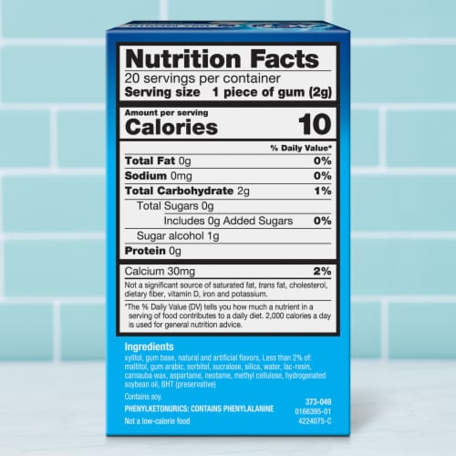 ACT Dry Mouth Soothing Mint Moisturizing Gum Perspective: back