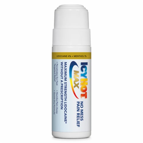 Icy Hot® Maximum Strength Lidocaine Plus Menthol Pain Relieving Cream Perspective: back