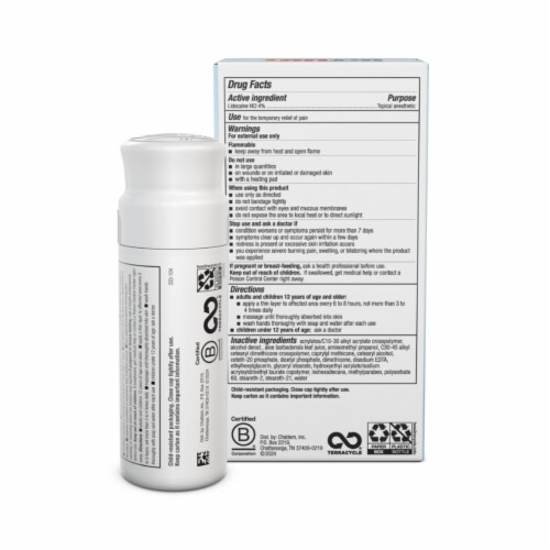 Icy Hot Max Strength No-Mess Roll-on Pain Relief Lidocaine Liquid Perspective: back