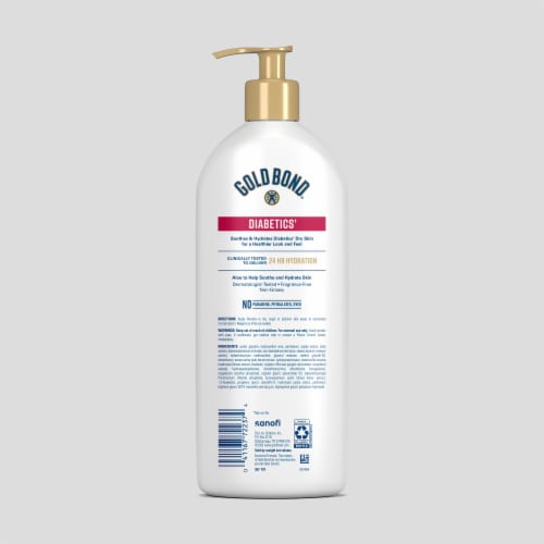 Gold Bond Diabetics' Dry Skin Relief Body Lotion With Vitamin E & Aloe Perspective: back