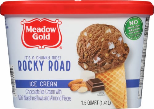 Meadow Gold® Rocky Road Ice Cream Tub Perspective: back