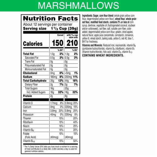 Kellogg's® Apple Jacks Original with Spooky Marshmallows Family Size Cereal Perspective: back