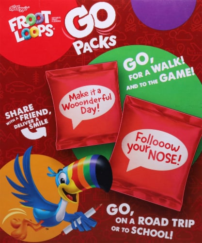 Kellogg's® Froot Loops® Snacking Cereal Go Packs Perspective: back