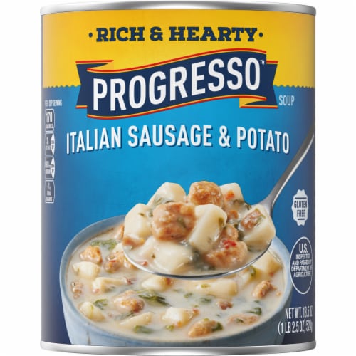 Progresso™ Rich & Hearty Gluten Free Italian Sausage & Potato Canned Soup Perspective: back