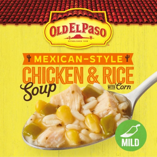 Old El Paso Mexican Style Chicken and Rice With Corn Canned Soup Perspective: back