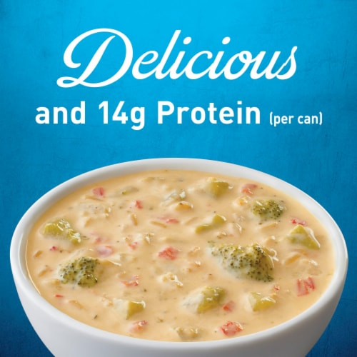 Progresso Protein Broccoli Cheese With Brown Rice Canned Soup Perspective: back
