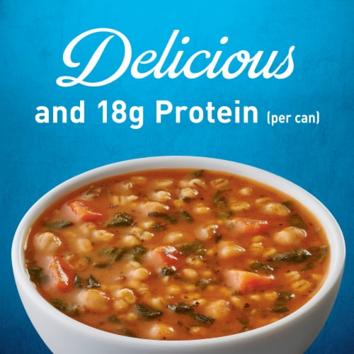 Progresso Protein Hearty Grain Vegetable Vegetarian Canned Soup Perspective: back