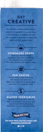 Progresso Unsalted Chicken Stock Perspective: back