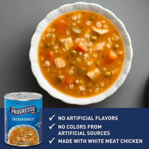 Progresso Traditional Chicken Barley Soup Perspective: back