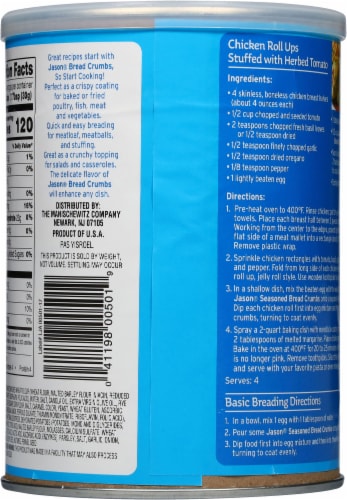 Jason® Flavored Bread Crumbs Perspective: back