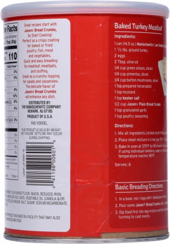 Jason® Plain Bread Crumbs Perspective: back