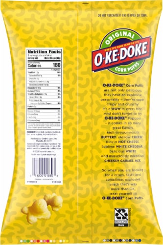 O-Ke-Doke Corn Puffs Perspective: back