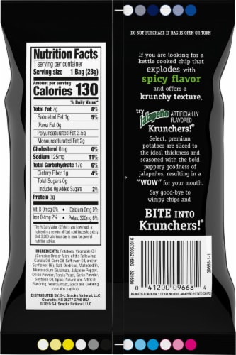Jays Krunchers Jalapeno Kettle Cooked Potato Chips Perspective: back