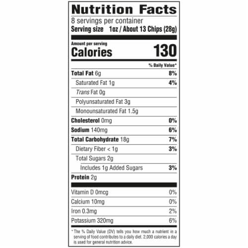 Krunchers!® Kettle Cooked Potato Chips, Sweet Hawaiian Style Onion Chips, 8 Oz Bag Perspective: back