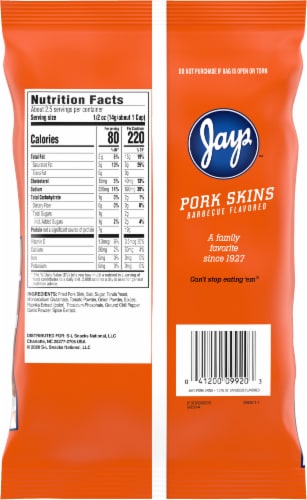 Jays Barbecue Pork Skins Perspective: back