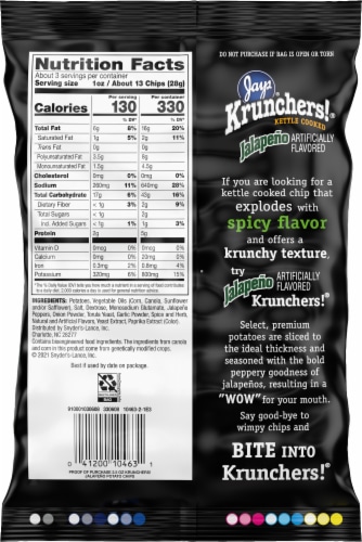 Krunchers! Jalapeno Potato Chips Perspective: back