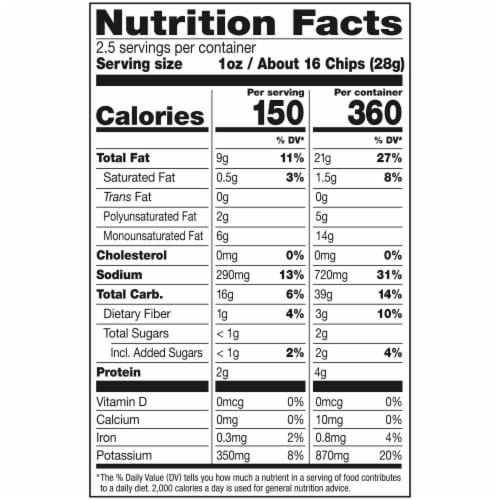 Jays® BBQ Potato Chips, 2.5 Oz Bag Perspective: back
