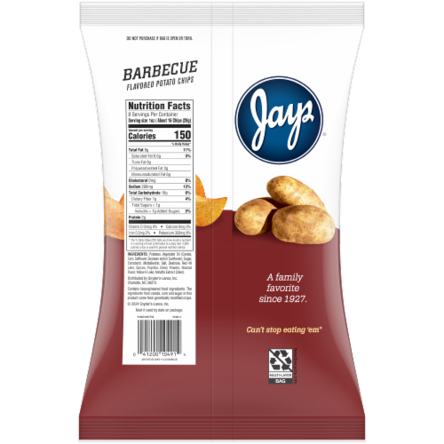 Jays® Barbecue Potato Chips Perspective: back