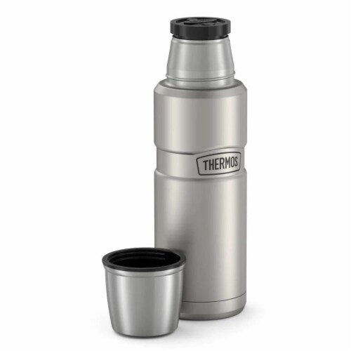 16 oz Stainless Steel Bottle Matte Steel Perspective: back