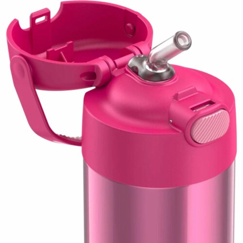 Thermos FUNtainer® Stainless Steel Bottle - Pink Perspective: back