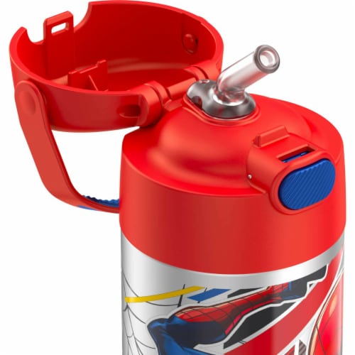 Thermos Funtainer Spider-Man 12oz Water Bottle with Pop-Up Lid New 