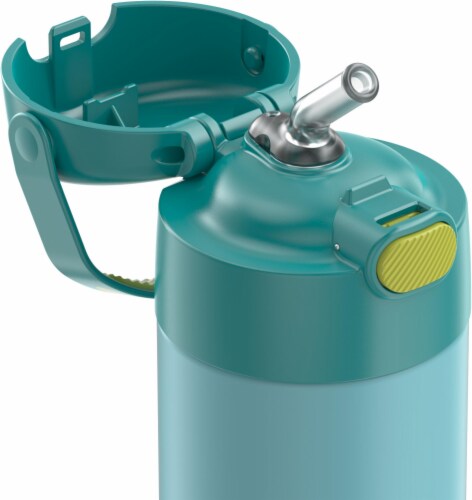 Thermos FUNtainer Stainless Steel Water Bottle - Blue/Green Perspective: back