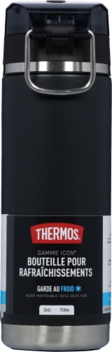 Icon Series by Thermos Stainless Steel Water Bottle with Spout 24 Ounce, Granite