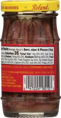 Roland Flat Fillets Anchovies in Olive Oil Perspective: back