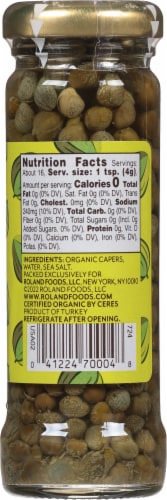 Roland® Organic Nonpareille Capers Perspective: back