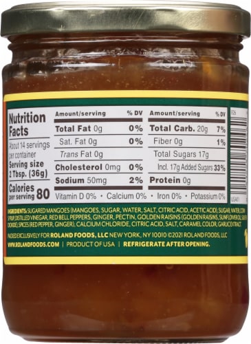 Roland® Organic Major Grey's Mango Chutney Perspective: back