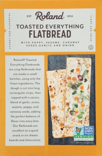 Roland Toasted Everything Flatbread Perspective: back