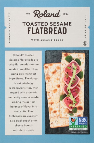 Roland® Toasted Sesame Flatbread Perspective: back