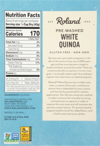 Roland Pre-Washed White Quinoa Perspective: back