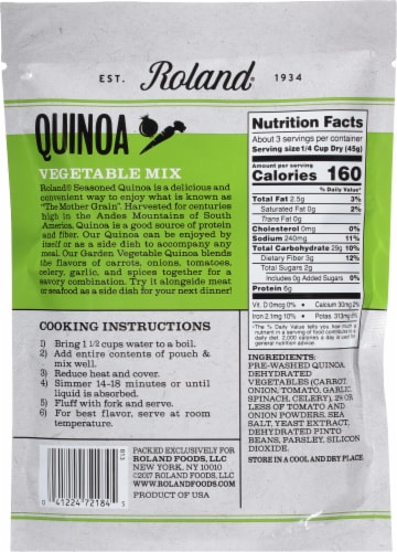 Roland Gluten Free Garden Vegetable Quinoa Perspective: back