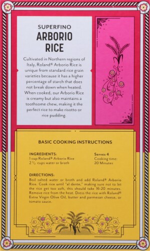 Roland Superfino Arborio Rice Perspective: back