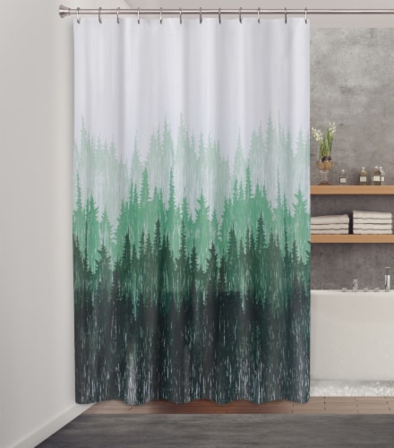 HD Designs® Pinehill Fabric Shower Curtain Perspective: back