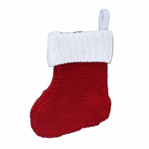 Holiday Home™ Cable Knit Christmas Stocking - Red Perspective: back