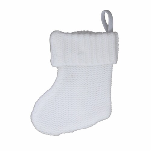 Holiday Home™ Cable Knit Stocking White, 8 in / 1 ct Ralphs