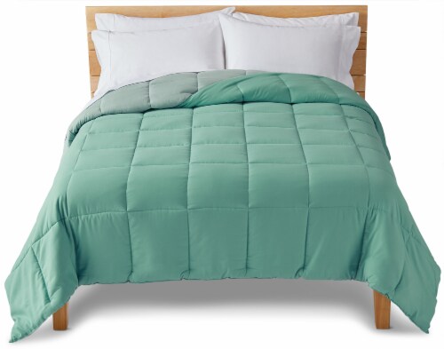Everyday Living Reversible Down Alternative Comforter - Green Perspective: back